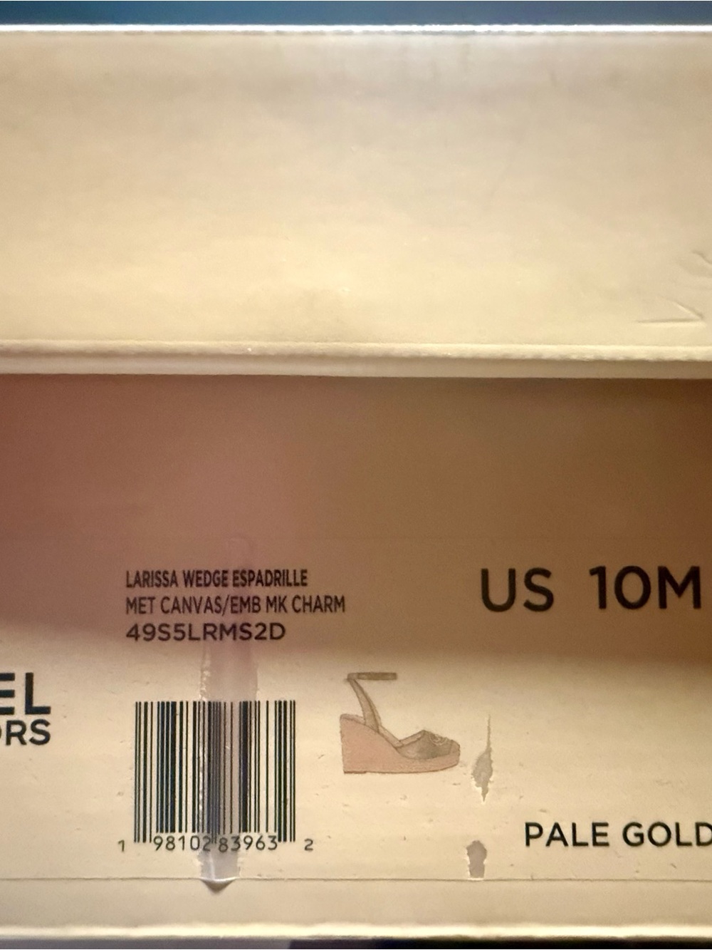 Michael Kors Larissa Wedge Espadrille - Pale Gold Canvas